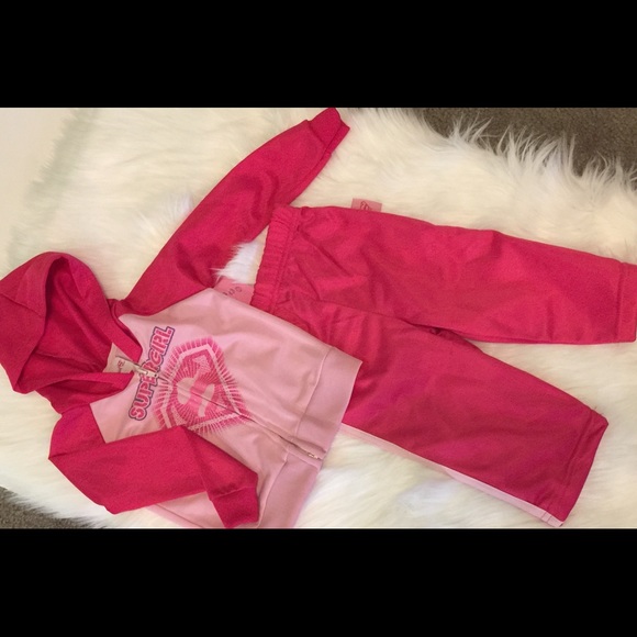 Supergirl Hoodie & Jogger Set – Pink 2-Piece Toddler Outfit | Size 12 months - Picture 6 of 7